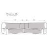 Wendbarer Couch Cover eckbezug