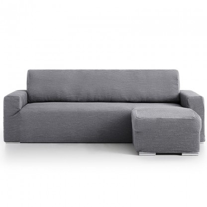 Superstretch Husse für Sofa mit Ottomane Milos