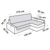Salvasofá chaise Logue Friheten Couch Cover