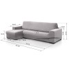 Funda Chaise Longue Super Elástica VELVET
